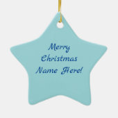 ピンククールラマ!セラミッククリスマスオーナメント セラミックオーナメント (裏面)