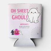 ピンクグウルハロウィーンガールベビーシャワー 缶クーラー (正面)