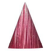 ピンクグガーリーラムグリジーティンセルストライプ誕生日 パーティーハット (正面)
