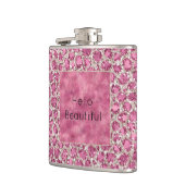 ピンクグガーリーリッジーグラムグリッターレオパードプリント       フラスク (左)