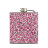 ピンクグガーリーリッジーグラムグリッターレオパードプリント       フラスク (裏面)