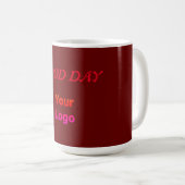 ピンクグッドデイマグ コーヒーマグカップ (正面右)