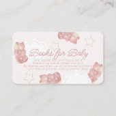 ピンクグミベア赤ちゃんシャワー予約リクエスト エンクロージャーカード (正面)