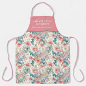 ピンクグライビリアとユーカリ エプロン (正面)