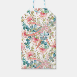 ピンクグライビリアとユーカリ ギフトタグ