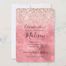 ピンクグラガーリームスパークルグリッター 招待状
