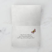 ピンクグラジオラスオン鏡悔やみや弔慰 カード (内部)