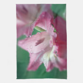 ピンクグラジオラスキッチンタオル キッチンタオル (縦)