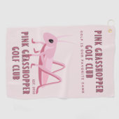 ピンクグラスパーゴルフクラブ ゴルフタオル (横)