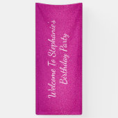 ピンクグラタリー抽象芸術バースデーパーティー名前をカスタムする 横断幕 (縦)