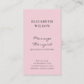 ピンクグラデーションきらめくマッサージセラピスト垂直 名刺 (裏面)