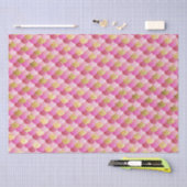 ピンクグラデーションとゴールドフォイルきらめくマーメイドはかりで測 薄葉紙 (クラフト)