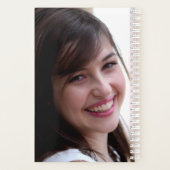 ピンクグラデーションとブラックのストライプ写真アジェンダ プランナー手帳 (裏面)