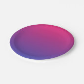 ピンクグラデーションと紫 ペーパープレート (アングル)