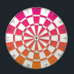 ピンクグラデーションのオレンジと白 ダーツボード<br><div class="desc">ピンクグラデーションのオレンジと白のダーツボード</div>