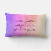 ピンクグラデーションのパーソナカスタムライズ引用文 ランバークッション (裏面)