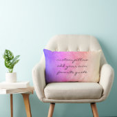 ピンクグラデーションのパーソナカスタムライズ引用文 ランバークッション (椅子)