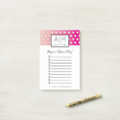 ピンクグラデーションの揚げ卵 ポストイット (デスク上)