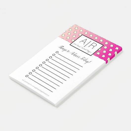 ピンクグラデーションの揚げ卵 ポストイット (アングル)