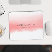 ピンクグラデーションの水の色のミニマリスト事業 マウスパッド