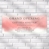 ピンクグラデーションの水の色のミニマルなビジネスバナー 横断幕