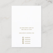 ピンクグラデーションの水彩耳飾りディスプレイ 名刺 (裏面)