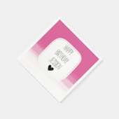 ピンクグラデーションの水色 スタンダードカクテルナプキン (角)