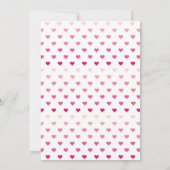 ピンクグラデーションのHOOハートガレンティンデーパーティー 招待状 (裏面)