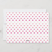 ピンクグラデーションのLOVE Valentines Dayハート写真 シーズンカード (裏面)