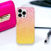 ピンクグラデーションイエローグリッターキラキラ Case-Mate iPhoneケース