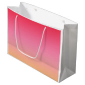 ピンクグラデーションオレンジ ラージペーパーバッグ (正面アングル)