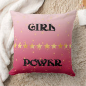 ピンクグラデーションガールパワー装飾用クッション クッション (ブランケット)