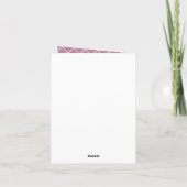 ピンクグラデーションクローバーありがとう サンキューカード (裏面)