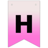 ピンクグラデーショングラデーションハッピーバースデー バンティングフラッグ (第2の旗)