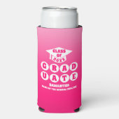 ピンクグラデーショングラデーション卒業パーティー スリム缶クーラー (Seltzer正面)