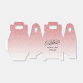 ピンクグラデーショングリッターカスタム誕生日賛成 フェイバーボックス (折り畳みなし)