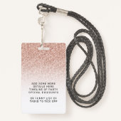 ピンクグラデーショングリッターバチェロレッテVIPパスラニヤード バッジ (裏面ランヤード)