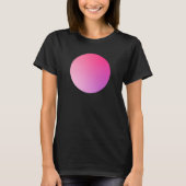 ピンクグラデーションサークルビネット抽象デザイン Tシャツ (正面)