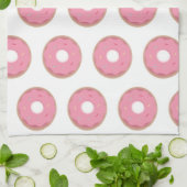 ピンクグラデーションドナツドーナツスプリンクルベーカリー キッチンタオル (折り畳み)
