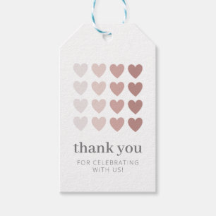 ピンクグラデーションハート ギフトタグ