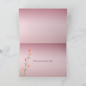 ピンクグラデーションバラありがとう サンキューカード (内部)
