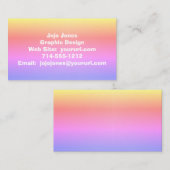 ピンクグラデーションパープルレインボー4エイドリアン 名刺 (正面/裏面)
