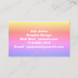 ピンクグラデーションパープルレインボー4エイドリアン 名刺