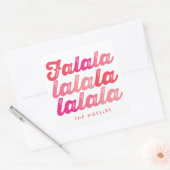 ピンクグラデーションファララはっきりしたスクリプモダント スクエアシール (封筒)