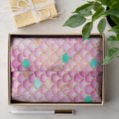 ピンクグラデーションフォイル&金ゴールドグリッターマーメイドはかりで測 薄葉紙 (ギフト)