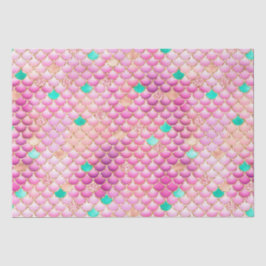 ピンクグラデーションフォイル&金ゴールドグリッターマーメイドはかりで測 薄葉紙