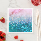 ピンクグラデーションブルーティール(緑がかった色)スパークルトレンディーグリッター (インサイチュ)