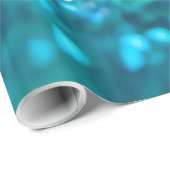 ピンクグラデーションブルーティール（緑がかった色）スパークルトレンディーグリッター ラッピングペーパー (ロールコーナー)