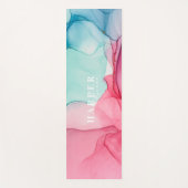 ピンクグラデーション名前をカスタムするヨガマット ヨガマット (正面)
