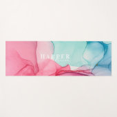 ピンクグラデーション名前をカスタムするヨガマット ヨガマット (正面(横))